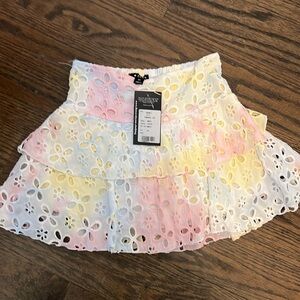 Eyelet pastel skirt